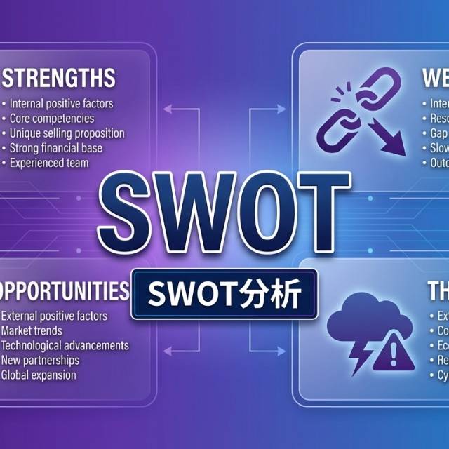 S・W・O・T。4つの視点で、経営の『現在地』と『未来図』を鮮明に。